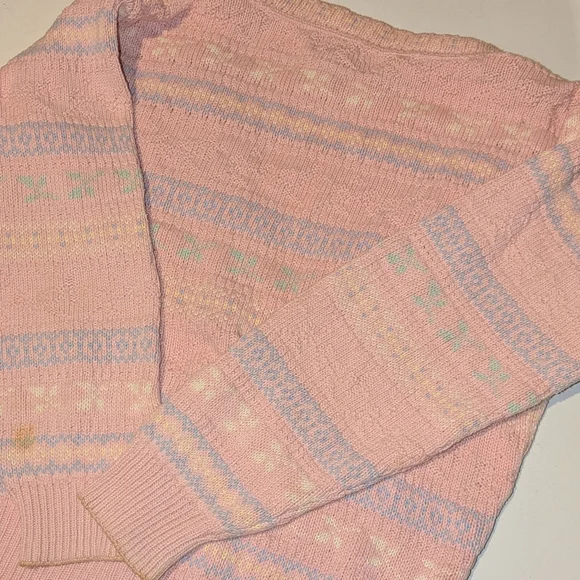 Eddie Bauer Vintage Pink Knit Sweater Size Small - Picture 2 of 3